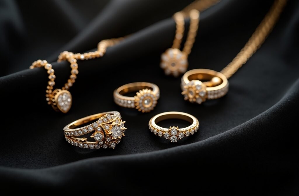 Rhodium Plated Gold